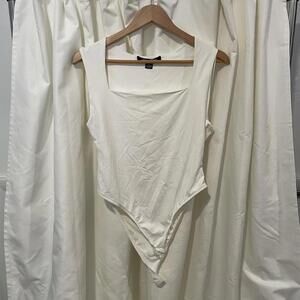 French Connection white bodysuit Size XL